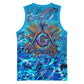 Prince Hall Freemasonry Basketball Jersey Compasses Masonic Art - Urban Graffiti Style
