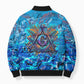 Prince Hall Freemasonry Bomber Puffer Jacket Compasses Masonic Art - Urban Graffiti Style