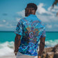 Prince Hall Freemasonry Hawaiian Shirt Compasses Masonic Art - Urban Graffiti Style