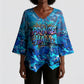 Prince Hall Freemasonry Kimono Sleeve Blouse Compasses Masonic Art - Urban Graffiti Style