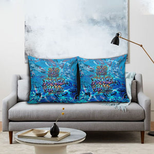 Prince Hall Freemasonry Pillow Cover Compasses Masonic Art - Urban Graffiti Style