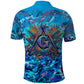 Prince Hall Freemasonry Polo Shirt Compasses Masonic Art - Urban Graffiti Style