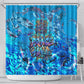 Prince Hall Freemasonry Shower Curtain Compasses Masonic Art - Urban Graffiti Style
