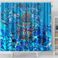 Prince Hall Freemasonry Shower Curtain Compasses Masonic Art - Urban Graffiti Style