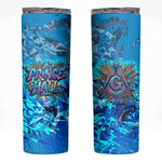 Prince Hall Freemasonry Skinny Tumbler Compasses Masonic Art - Urban Graffiti Style