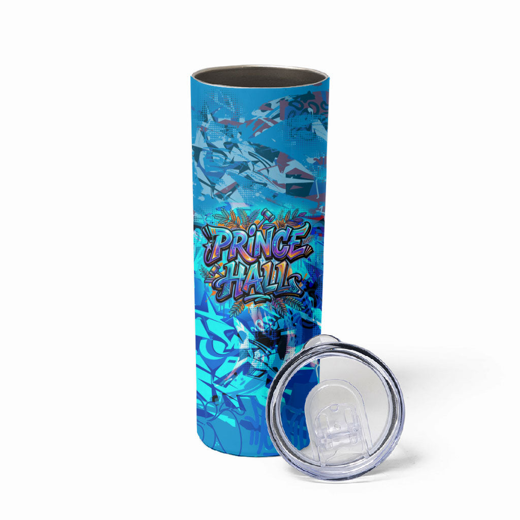 Prince Hall Freemasonry Skinny Tumbler Compasses Masonic Art - Urban Graffiti Style