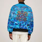Prince Hall Freemasonry Sleeve Zip Bomber Jacket Compasses Masonic Art - Urban Graffiti Style