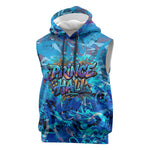 Prince Hall Freemasonry Sleeveless Hoodie Compasses Masonic Art - Urban Graffiti Style