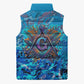 Prince Hall Freemasonry Sleeveless Puffer Jacket Compasses Masonic Art - Urban Graffiti Style