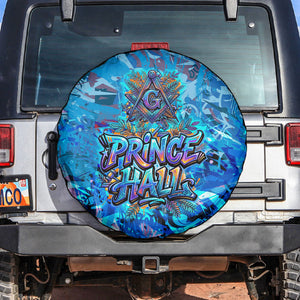 Prince Hall Freemasonry Spare Tire Cover Compasses Masonic Art - Urban Graffiti Style