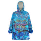 Prince Hall Freemasonry Wearable Blanket Hoodie Compasses Masonic Art - Urban Graffiti Style