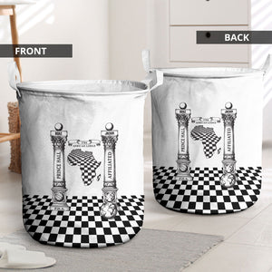 Prince Hall Affiliated Freemasonry Laundry Basket Classic Masonic Pillars Boaz Jachin Checkerboard Africa Map
