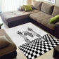 Prince Hall Affiliated Freemasonry Area Rug Classic Masonic Pillars Boaz Jachin Checkerboard Africa Map