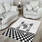 Prince Hall Affiliated Freemasonry Area Rug Classic Masonic Pillars Boaz Jachin Checkerboard Africa Map