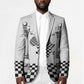 Prince Hall Affiliated Freemasonry Blazer Classic Masonic Pillars Boaz Jachin Checkerboard Africa Map