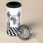 Prince Hall Affiliated Freemasonry 4 in 1 Can Cooler Tumbler Classic Masonic Pillars Boaz Jachin Checkerboard Africa Map