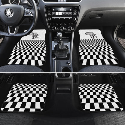 Prince Hall Affiliated Freemasonry Car Mats Classic Masonic Pillars Boaz Jachin Checkerboard Africa Map