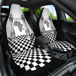 Prince Hall Affiliated Freemasonry Car Seat Cover Classic Masonic Pillars Boaz Jachin Checkerboard Africa Map