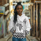 Prince Hall Affiliated Freemasonry Hoodie Classic Masonic Pillars Boaz Jachin Checkerboard Africa Map