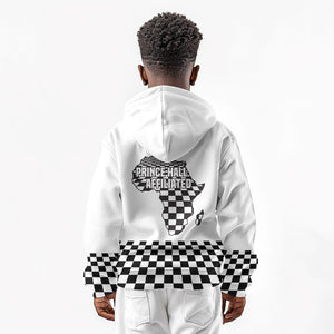 Prince Hall Affiliated Freemasonry Kid Hoodie Classic Masonic Pillars Boaz Jachin Checkerboard Africa Map