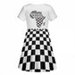 Prince Hall Affiliated Freemasonry Kid Short Sleeve Dress Classic Masonic Pillars Boaz Jachin Checkerboard Africa Map