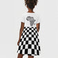 Prince Hall Affiliated Freemasonry Kid Short Sleeve Dress Classic Masonic Pillars Boaz Jachin Checkerboard Africa Map