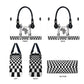 Prince Hall Affiliated Freemasonry Leather Bag Classic Masonic Pillars Boaz Jachin Checkerboard Africa Map