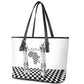 Prince Hall Affiliated Freemasonry Leather Tote Bag Classic Masonic Pillars Boaz Jachin Checkerboard Africa Map