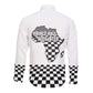 Prince Hall Affiliated Freemasonry Long Sleeve Button Shirt Classic Masonic Pillars Boaz Jachin Checkerboard Africa Map
