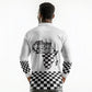 Prince Hall Affiliated Freemasonry Long Sleeve Polo Shirt Classic Masonic Pillars Boaz Jachin Checkerboard Africa Map