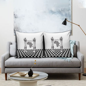 Prince Hall Affiliated Freemasonry Pillow Cover Classic Masonic Pillars Boaz Jachin Checkerboard Africa Map