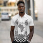Prince Hall Affiliated Freemasonry Polo Shirt Classic Masonic Pillars Boaz Jachin Checkerboard Africa Map