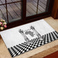 Prince Hall Affiliated Freemasonry Rubber Doormat Classic Masonic Pillars Boaz Jachin Checkerboard Africa Map