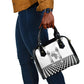 Prince Hall Affiliated Freemasonry Shoulder Handbag Classic Masonic Pillars Boaz Jachin Checkerboard Africa Map