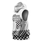 Prince Hall Affiliated Freemasonry Sleeveless Hoodie Classic Masonic Pillars Boaz Jachin Checkerboard Africa Map