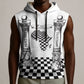 Prince Hall Affiliated Freemasonry Sleeveless Hoodie Classic Masonic Pillars Boaz Jachin Checkerboard Africa Map