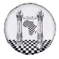 Prince Hall Affiliated Freemasonry Spare Tire Cover Classic Masonic Pillars Boaz Jachin Checkerboard Africa Map