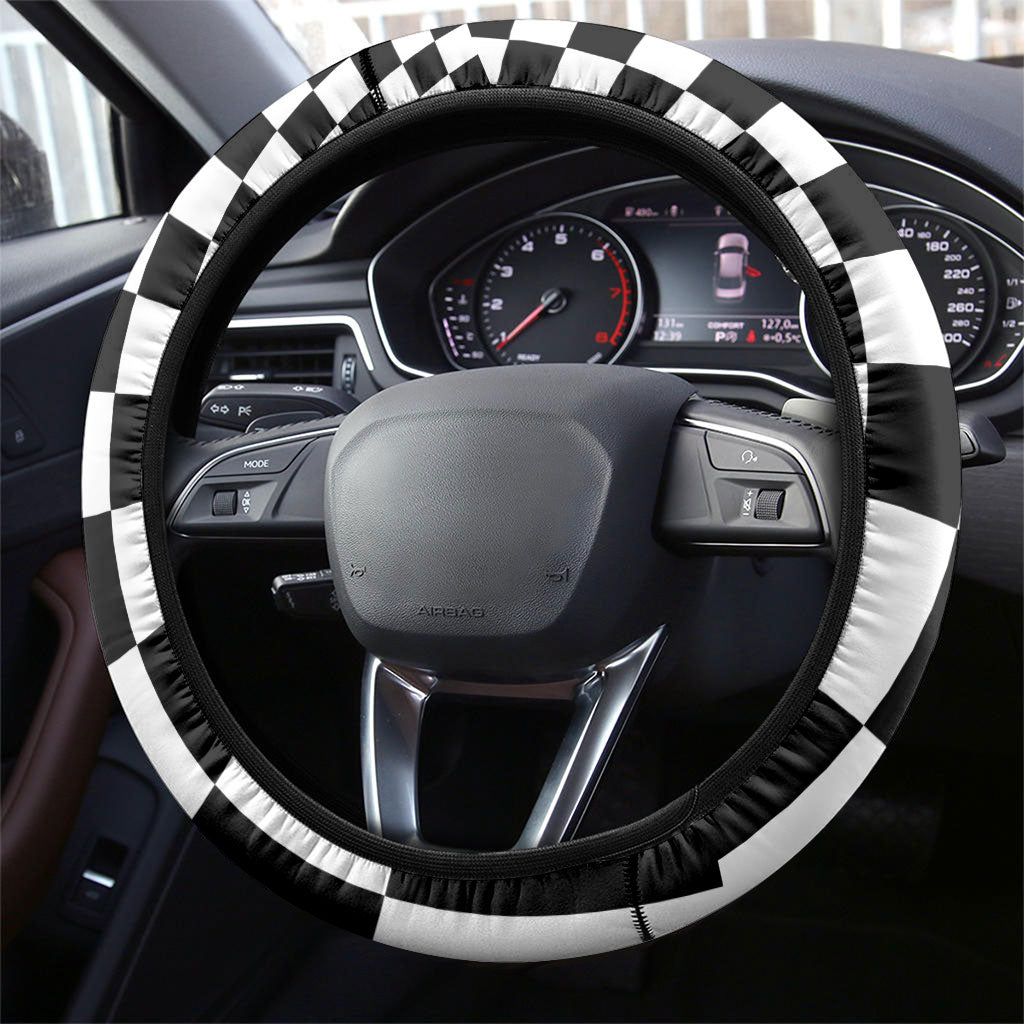 Prince Hall Affiliated Freemasonry Steering Wheel Cover Classic Masonic Pillars Boaz Jachin Checkerboard Africa Map