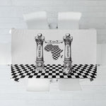 Prince Hall Affiliated Freemasonry Tablecloth Classic Masonic Pillars Boaz Jachin Checkerboard Africa Map