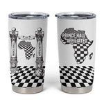 Prince Hall Affiliated Freemasonry Tumbler Cup Classic Masonic Pillars Boaz Jachin Checkerboard Africa Map