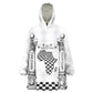 Prince Hall Affiliated Freemasonry Wearable Blanket Hoodie Classic Masonic Pillars Boaz Jachin Checkerboard Africa Map