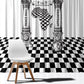 Prince Hall Affiliated Freemasonry Window Curtain Classic Masonic Pillars Boaz Jachin Checkerboard Africa Map