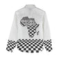 Prince Hall Affiliated Freemasonry Women Casual Shirt Classic Masonic Pillars Boaz Jachin Checkerboard Africa Map