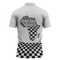 Prince Hall Affiliated Freemasonry Zipper Polo Shirt Classic Masonic Pillars Boaz Jachin Checkerboard Africa Map
