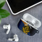 Prince Hall Freemasonry AirPods Case Square and Compasses Gold Blue Geometric