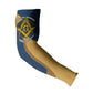 Prince Hall Freemasonry Arm Sleeves Square and Compasses Gold Blue Geometric