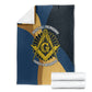 Prince Hall Freemasonry Blanket Square and Compasses Gold Blue Geometric