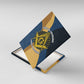 Prince Hall Freemasonry Canvas Wall Art Square and Compasses Gold Blue Geometric