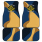 Prince Hall Freemasonry Car Mats Square and Compasses Gold Blue Geometric