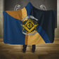 Prince Hall Freemasonry Hooded Blanket Square and Compasses Gold Blue Geometric